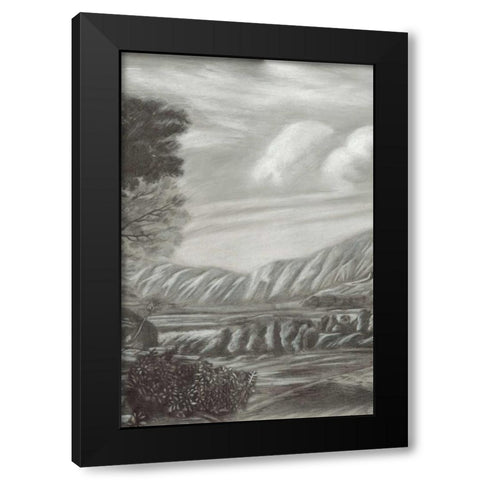 Classical Landscape Triptych II Black Modern Wood Framed Art Print with Double Matting by Naomi McCavitt