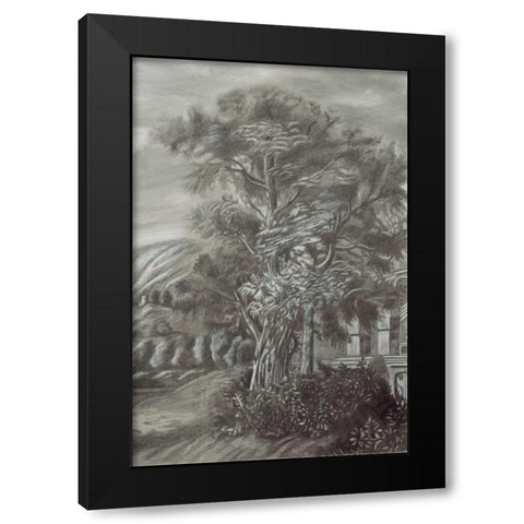 Classical Landscape Triptych III Black Modern Wood Framed Art Print by Naomi McCavitt