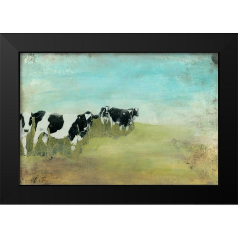 Country Drive Cows II Black Modern Wood Framed Art Print by McCavitt, Naomi