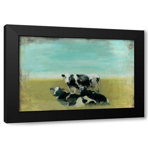 Country Drive Cows III Black Modern Wood Framed Art Print by McCavitt, Naomi