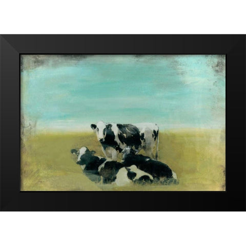 Country Drive Cows III Black Modern Wood Framed Art Print by McCavitt, Naomi