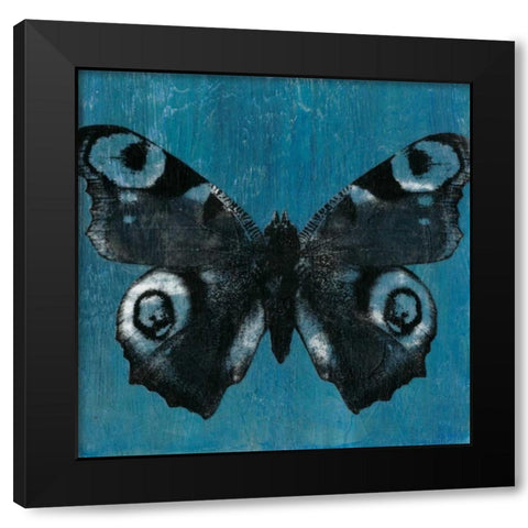 Chambray Butterflies I Black Modern Wood Framed Art Print with Double Matting by McCavitt, Naomi