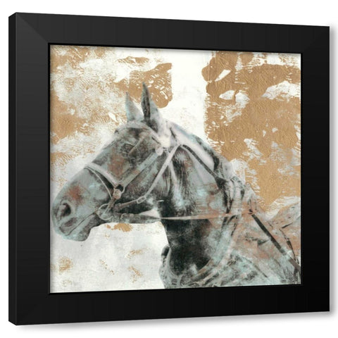 Driving Horses I Black Modern Wood Framed Art Print by McCavitt, Naomi