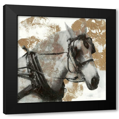 Driving Horses II Black Modern Wood Framed Art Print by McCavitt, Naomi