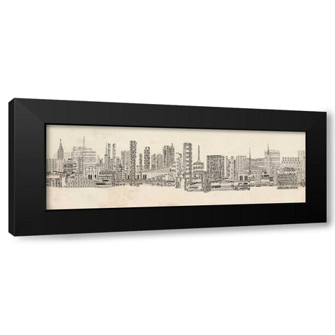 Neutral City Sounds Black Modern Wood Framed Art Print with Double Matting by Chandler, Sharon
