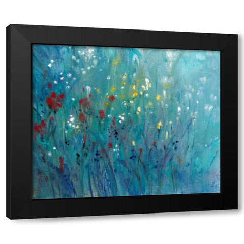 Blue Vision II Black Modern Wood Framed Art Print by OToole, Tim