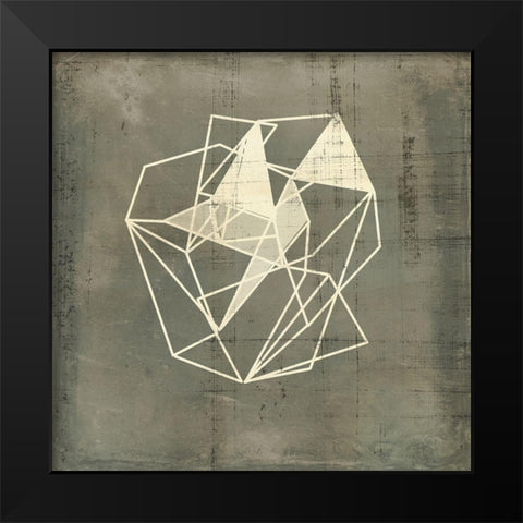 Geomolecule Blueprint IV Black Modern Wood Framed Art Print by Goldberger, Jennifer