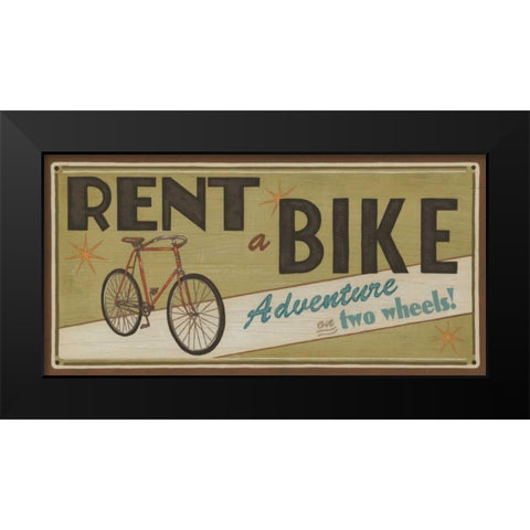 Bike Shop II Black Modern Wood Framed Art Print by Vess, June Erica
