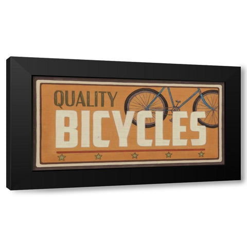 Bike Shop III Black Modern Wood Framed Art Print with Double Matting by Vess, June Erica