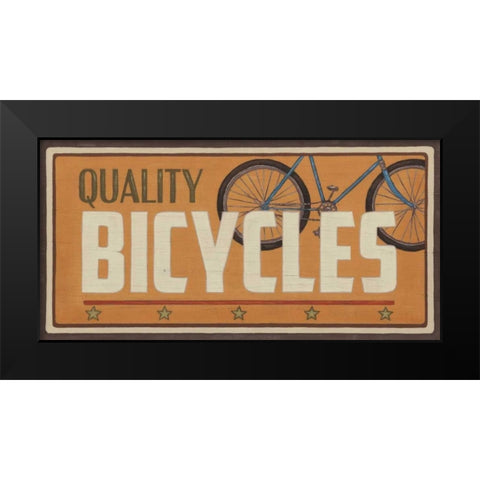 Bike Shop III Black Modern Wood Framed Art Print by Vess, June Erica