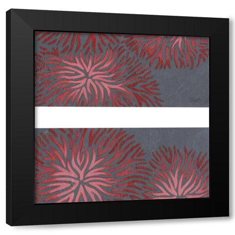 2-Up Dianthus I Black Modern Wood Framed Art Print with Double Matting by Stramel, Renee W.