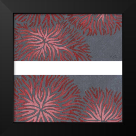 2-Up Dianthus I Black Modern Wood Framed Art Print by Stramel, Renee W.