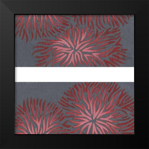 2-Up Dianthus II Black Modern Wood Framed Art Print by Stramel, Renee W.