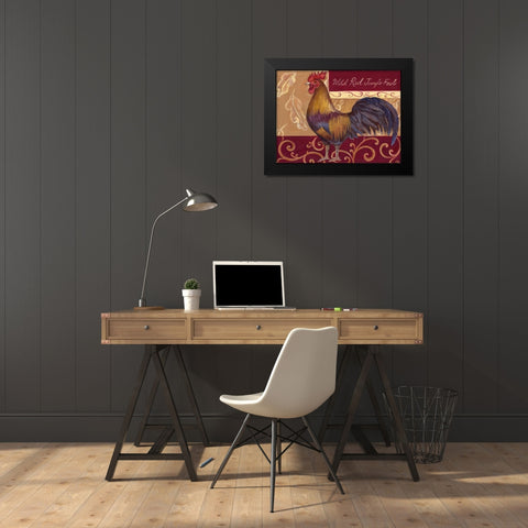 Rustic Roosters II Black Modern Wood Framed Art Print by Kasun, Theresa