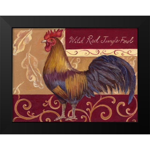 Rustic Roosters II Black Modern Wood Framed Art Print by Kasun, Theresa