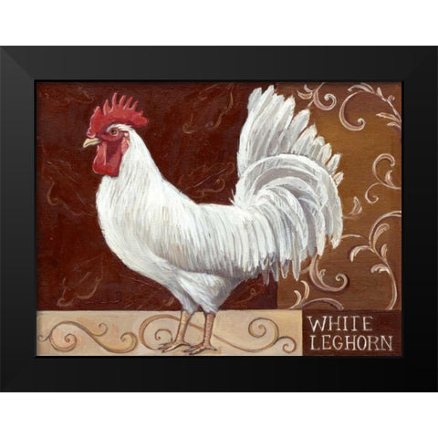 Rustic Roosters IV Black Modern Wood Framed Art Print by Kasun, Theresa