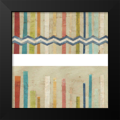 2-Up Paper Fences I Black Modern Wood Framed Art Print by Vess, June Erica