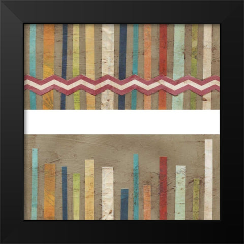 2-Up Paper Fences II Black Modern Wood Framed Art Print by Vess, June Erica