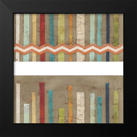 2-Up Paper Fences III Black Modern Wood Framed Art Print by Vess, June Erica