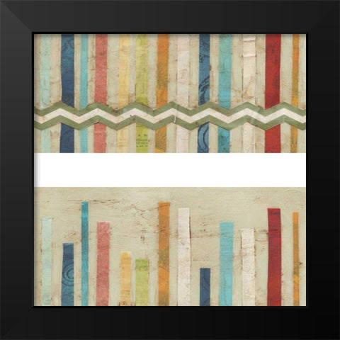 2-Up Paper Fences IV Black Modern Wood Framed Art Print by Vess, June Erica