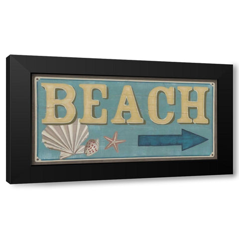 Shoreline Signs III Black Modern Wood Framed Art Print with Double Matting by Vess, June Erica