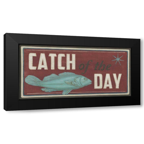 Shoreline Signs IV Black Modern Wood Framed Art Print with Double Matting by Vess, June Erica