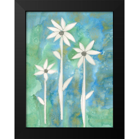 Dainty Daisies I Black Modern Wood Framed Art Print by Ludwig, Alicia