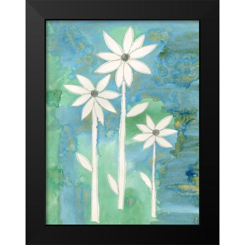 Dainty Daisies II Black Modern Wood Framed Art Print by Ludwig, Alicia