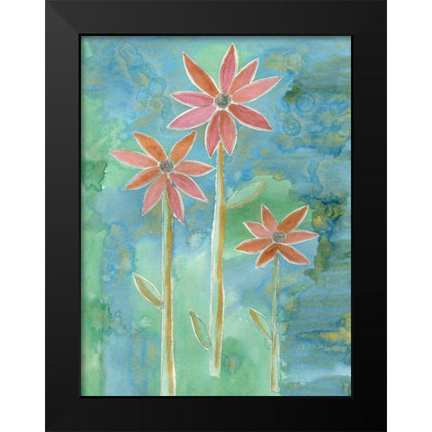 Dainty Daisies IV Black Modern Wood Framed Art Print by Ludwig, Alicia