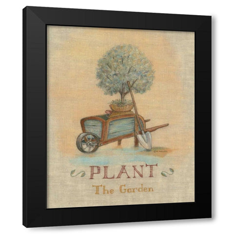 Garden Series in Linen III Black Modern Wood Framed Art Print by Russell, Wendy