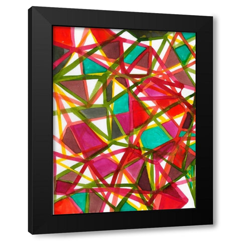 Prismatic I Black Modern Wood Framed Art Print by Fuchs, Jodi