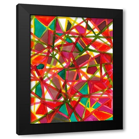 Prismatic II Black Modern Wood Framed Art Print by Fuchs, Jodi