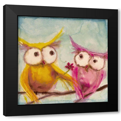 Hoos Smitten Black Modern Wood Framed Art Print with Double Matting by Quin, Marabeth