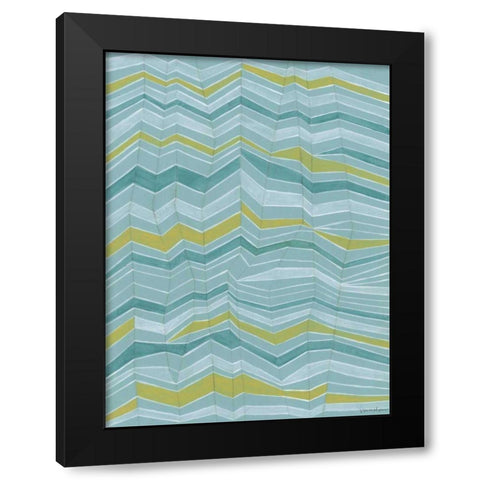 Tectonic Stripes I Black Modern Wood Framed Art Print by Lam, Vanna