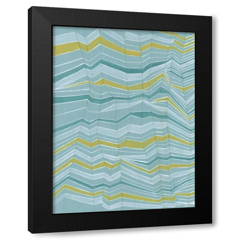 Tectonic Stripes II Black Modern Wood Framed Art Print with Double Matting by Lam, Vanna