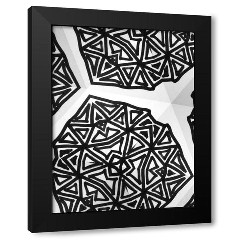 Buckminster III Black Modern Wood Framed Art Print with Double Matting by Stramel, Renee W.