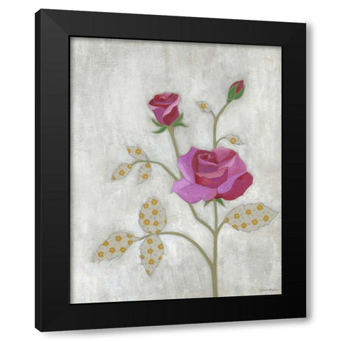 Lovely Botanical I Black Modern Wood Framed Art Print with Double Matting by Lam, Vanna