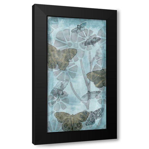 Wings and Petals II Black Modern Wood Framed Art Print with Double Matting by Meagher, Megan