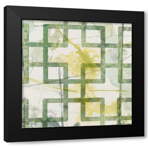 Metric Link I Black Modern Wood Framed Art Print with Double Matting by Goldberger, Jennifer