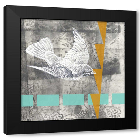 Vector I Black Modern Wood Framed Art Print by Goldberger, Jennifer