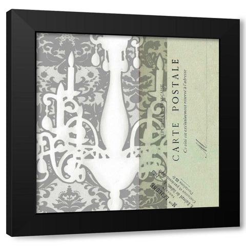 Paris Tapestry III Black Modern Wood Framed Art Print with Double Matting by Vision Studio