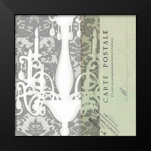 Paris Tapestry III Black Modern Wood Framed Art Print by Vision Studio