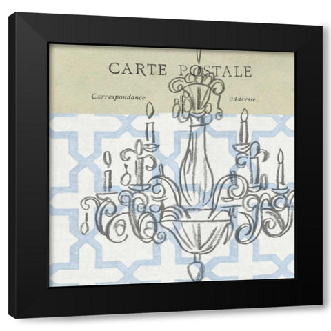 Paris Tapestry IV Black Modern Wood Framed Art Print with Double Matting by Vision Studio