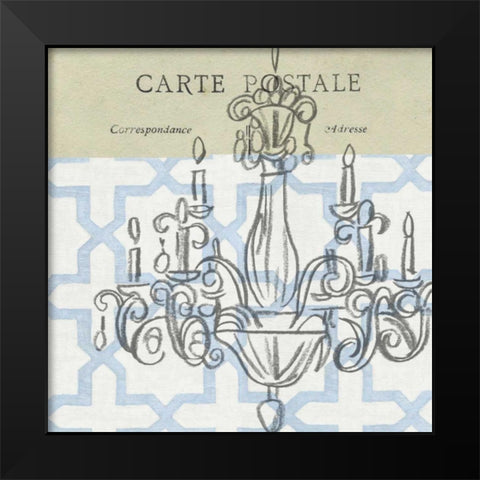 Paris Tapestry IV Black Modern Wood Framed Art Print by Vision Studio