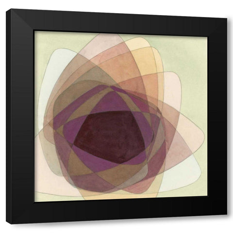 Rose Facet I Black Modern Wood Framed Art Print with Double Matting by Stramel, Renee W.