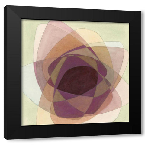 Rose Facet II Black Modern Wood Framed Art Print by Stramel, Renee W.