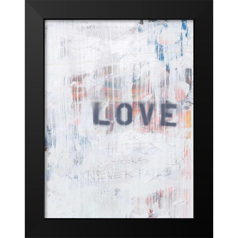 Love Never Fails II Black Modern Wood Framed Art Print by Youngstrom, Kent