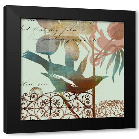 Fanciful Bird I Black Modern Wood Framed Art Print by Green-Aldridge, W.