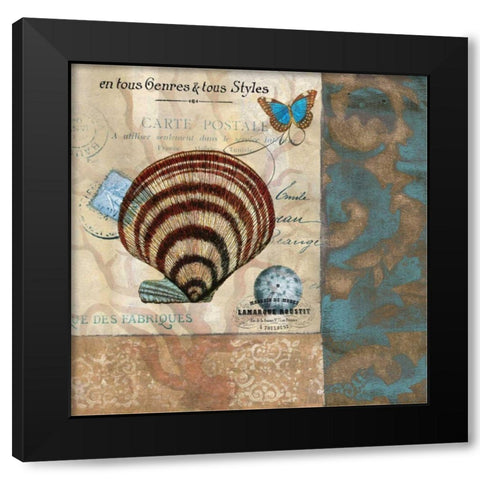 Botticelli Shell II Black Modern Wood Framed Art Print with Double Matting by Green-Aldridge, W.