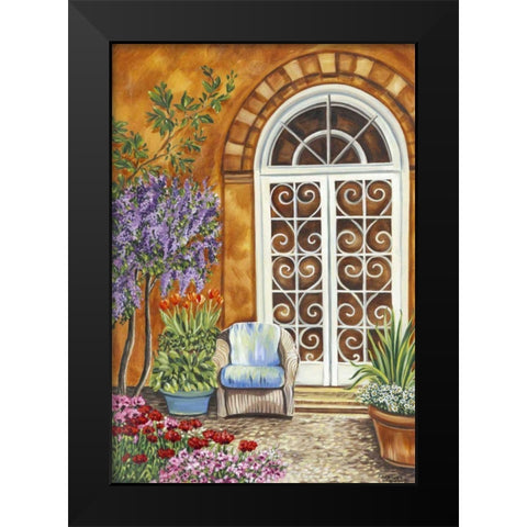 Tuscan Veranda I Black Modern Wood Framed Art Print by Vitaletti, Carolee